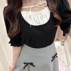 evelyn - 新品未使用未開封♡evelyn 半袖クシュリブTP ブラック m50292012608_1.jpg?1747143632