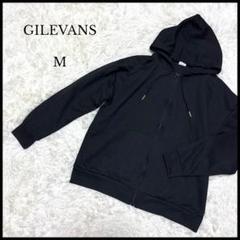 美品【GILEVANS】ジルエバンス ジップアップパーカー M ブラック 無地