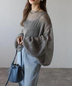 Attisetion mohair knit 半袖ニット Attisetion mohair knit 半袖ニット