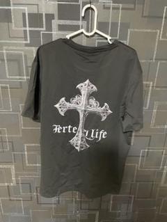 Eternal Life クロスプリント Tシャツ グレー