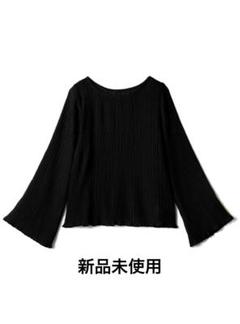GRL ウエーブプリーツフレアスリーブシアートップス[fo1456