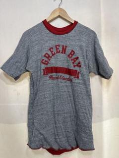 70-80sダブルフェイスTシャツ USA製3段プリント ビンテージ雰囲気古着L