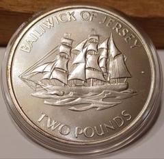 帆船アレクサンドリアの銀貨 イギリス王室属領(ジャージー島) 1972年の銀貨 帆船アレクサンドリアの銀貨 イギリス王室属領(ジャージー島