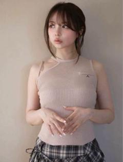 【新品未使用】Andmary Angie ribbon tank PINK ANDMARY Angie ribbon tank pink - メルカリ