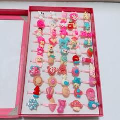 50個セット 指輪 おもちゃ キッズ リング 女の子 かわいい