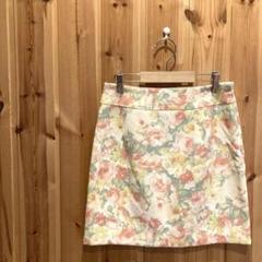 【セシルマクビー】ミニスカート　花柄　大柄　総柄　派手色　大人可愛い　日本製