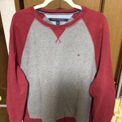 TOMMY HILFIGER トレーナー L/G グレー/ワインレッド
