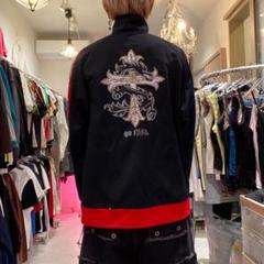 平成グランジy2kギャル男 刺繍 龍 十字架 オーバーサイズ