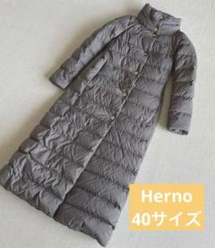 ヘルノグレー系　マキシ丈　ロングダウンコート　40サイズ ヘルノグレー系マキシ丈ロングダウンコート40サイズ