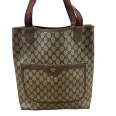 ✨美品✨GUCCI シェリーライン GG トートバッグ レザー ブラウン ロゴ ✨美品✨GUCCI シェリーライン GG レザー ボストンバッグ
