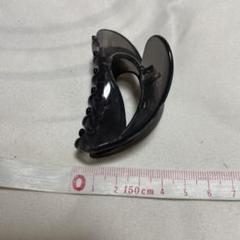 バタフライ型ヘアクリップ　アイスグレー　新品