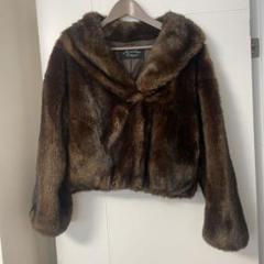 ☆極美品☆ZARA/ザラ フェイクファー クロップドショートジャケット S ☆極美品☆ZARA/ザラ フェイクファー クロップドショート