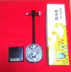 未使用品 美品 蛇皮線 オルゴール アンティーク 骨董品 レトロ 和風