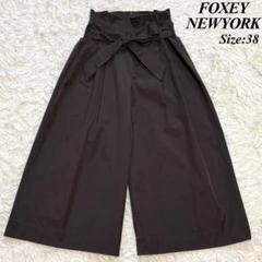 FOXEY NEW YORK グレー ガウチョパンツ 38 フォクシー FOXEY NEW YORK グレー ガウチョパンツ 38 フォクシー - パンツ