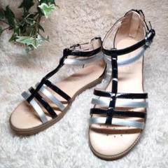 【美品】GEOX　レザーサンダル　Karly　バックファスナー　23.0cm