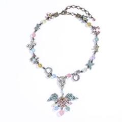 angel Heart flowerダイヤモンドカットスワロフスキー　ネックレス angel Heart flowerダイヤモンドカットスワロフスキーネックレス