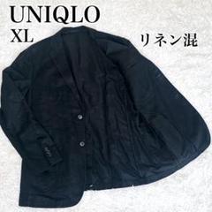 UNIQLO XL リネン混　麻　テーラードジャケット サマージャケット　黒