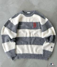 Perush MLB コラボ ニット セール】Perushu × MLB コラボニットプルオーバー（ニット