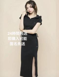 ワンピース andmary Emily slit dress Black ANDMARY】Emily slit dress