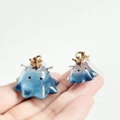 めんだこ親子のめじるしアクセサリー【2個セット】青