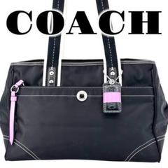 COACH コーチ ブラック ハンドバッグ トート 大容量 マザーズ 11993