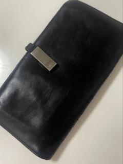 GUCCI ブラックレザー 二つ折り財布