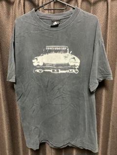 アメ車プリント Tシャツ グレー 古着　ストリート　送料無料
