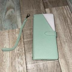 手帳型スマホケース ミントグリーン