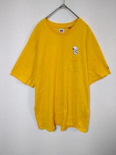 希少　リーバイス×ピーナッツ　Tシャツ　メンズXL　黄色　スヌーピー　ロゴ入り