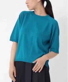【新品】YAMADAYA Aga 半袖ニット 背面ジッパー付きのサムネイル