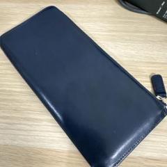 キプリス ネイビー レザー 長財布