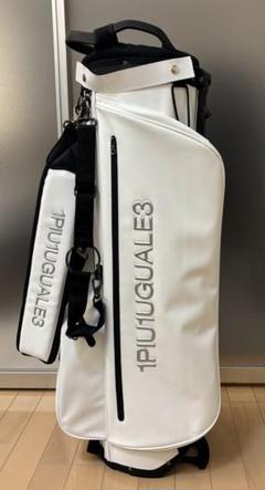 【未使用】1piu1uguale3 キャディーバック白 未使用 中古 1PIU1UGUALE3 スタンド キャディバッグ ゴルフ
