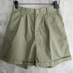 【WEGO】カーキのショートパンツ　ウエストゴム　M　W60