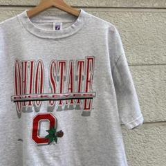 USED USA古着 ライトグレー プリントTシャツ OHIO vintage