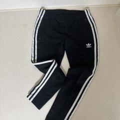 adidas 3本ライン ブラックジャージパンツ XS