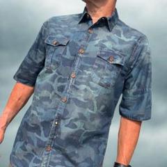 SCOTCH & SODA カムフラージュコットン半袖シャツMのサムネイル