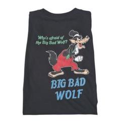 ディズニー Tシャツ ブラック☆ビッグ・バッド・ウルフ 刺繍のサムネイル