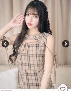 バイアスチェックマーメイドワンピース