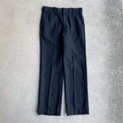 希少 ヴィンテージ 90s ウエスタンスラックス ワイド 古着 ネイビーブラック