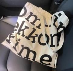 マリメッコmarimekko トートバッグ　ブラック ロゴ黒