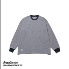 【Fresh Service】Micro Border L/S Tee NAVY