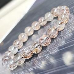 8.5mm ブロンズ レッドゴールドスーパーセブン ブレスレット　天然石
