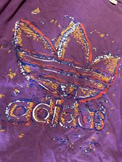 70s 80s アディダス ビンテージ　Tシャツ　パープル　ユニセックス 70s 80s アディダス ビンテージ Tシャツ パープル ユニセックス