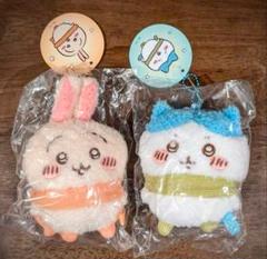 ちいかわ ハチワレ うさぎ マスコット カフェ　冬の装い　マフラー　コック　天使 ちいかわ ハチワレ うさぎ マスコット カフェ 冬の装い マフラー