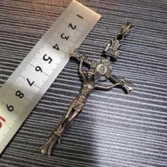 キリスト ラージクロス トップ 約10cm シルバー925のサムネイル