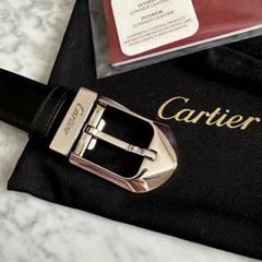 Cartier カルティエ　ベルト　黒&茶リバーシブル 革 希少】Cartier カルティエ ベルト リバーシブル CRL5000603