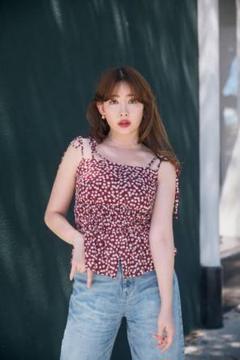 herlipto Cherry Pattern Strap Top Mサイズ - メルカリ