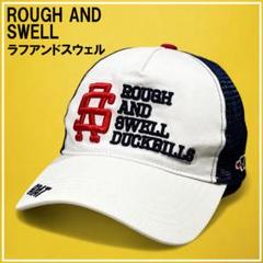 ラフ＆スウェル　ゴルフキャップ　ビッグロゴ　レッド　新品未使用 ROUGH&SWELL ラフアンドスウェル メッシュ キャップ ゴルフ