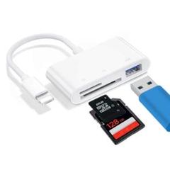 【MFi正規認証】iPhone SDカードリーダー 3in1 USB変換アダプタ