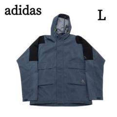 adidas　フード付きジャケット　L　アディダス　ブルーグレー系